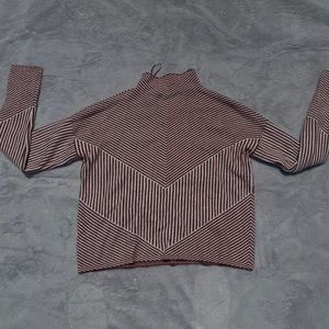 Cynthia Rowley Striped Mockneck Sweater
